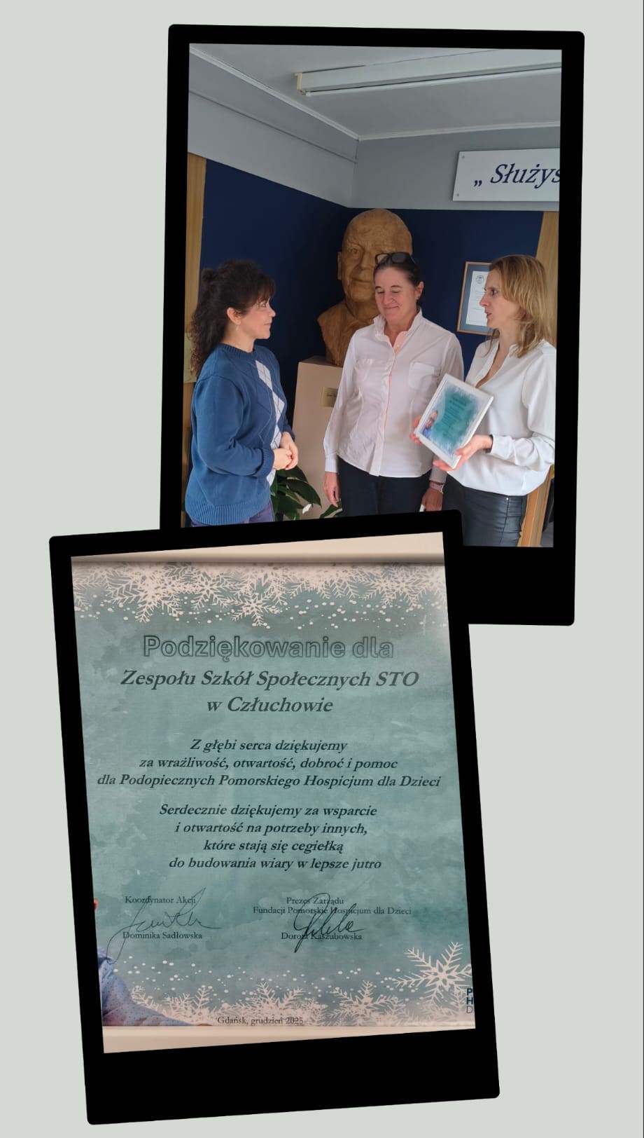 Podziękowanie za dobre serca 